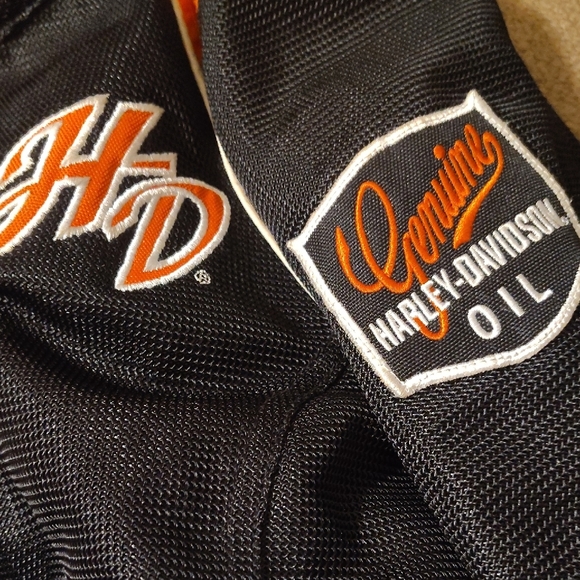 Harley-Davidson Black Jacket with Orange Logo Accent - Picture 3 of 4